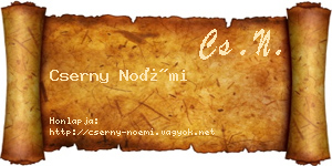 Cserny Noémi névjegykártya
